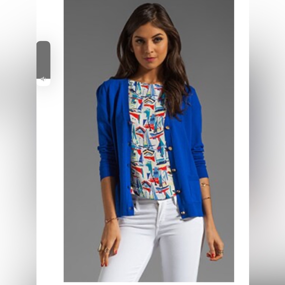 Milly Revolve Butter Soft Versatile Light Cardigan in Navy Blue Size M